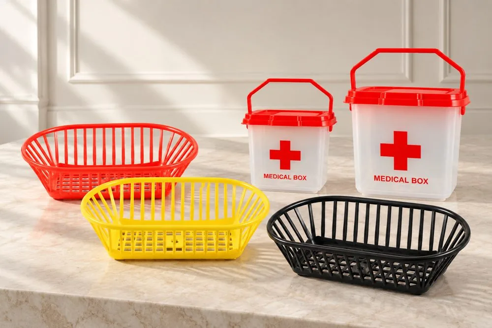 Majid Industries homeware: plastic baskets and medical boxes